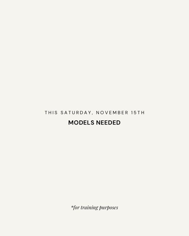 ✨ Models Needed this Saturday✨

We’re looking for models this Saturday, November 15th for training treatments at a discounted rate.

Lip Filler $499 - Normally $750
PRP/PRF Under Eye $499 - Normally $700
PRP/PRF Laugh Lines $499 - Normally $800
Limited spots available — message us to claim your spot.