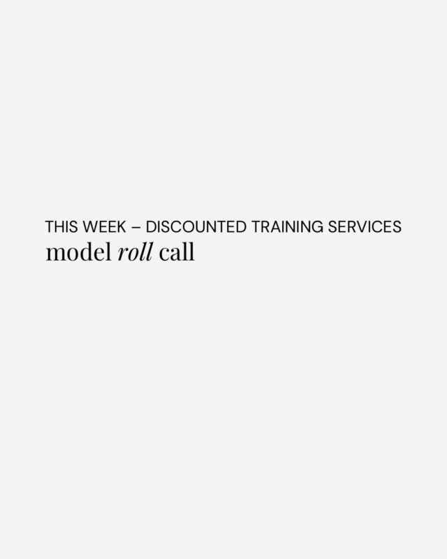 Discounted Services 

This week only, enjoy special pricing on training services with limited availability.

A beautiful opportunity for subtle, natural enhancement at an exclusive rate.

Appointments available Friday & Saturday.
DM us or book through the link to reserve your spot.